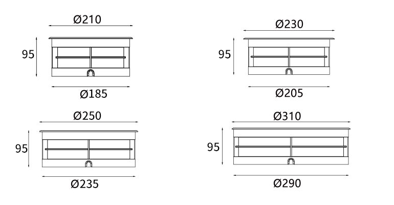 SYA-302 Luz redonda en tierra