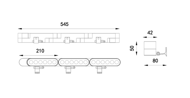 Iluminación de lavado de pared lineal plegable SYA-805
