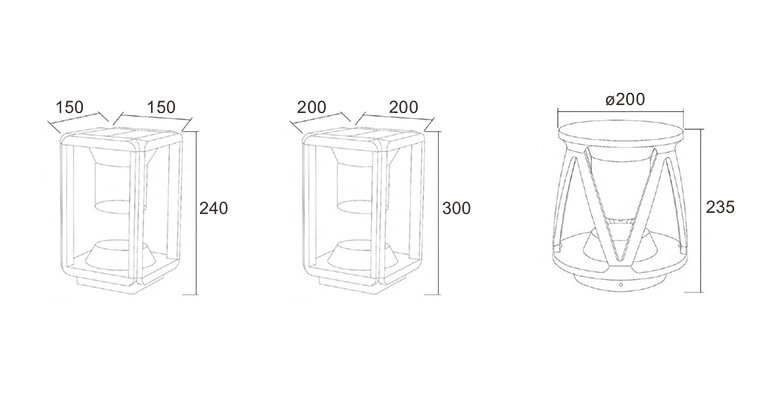 SYA-1407 Luzes de pilar al aire libre