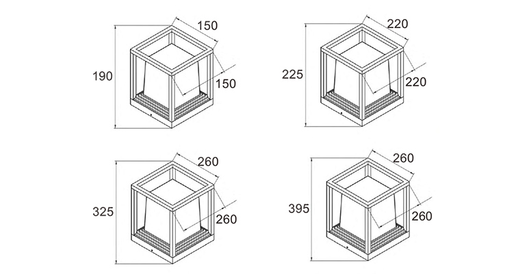 SYA-1403 Luzes de pilar de piedra al aire libre