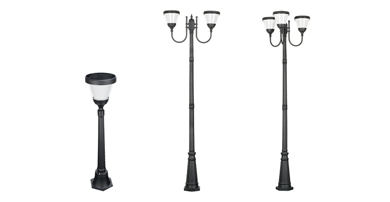 SYA-1605 Post de lámpara solar para jardín