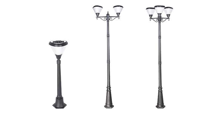 SYA-1604 luces del poste de la puerta solar