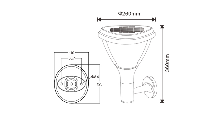 SYA-1805 Jardín led luces de pared