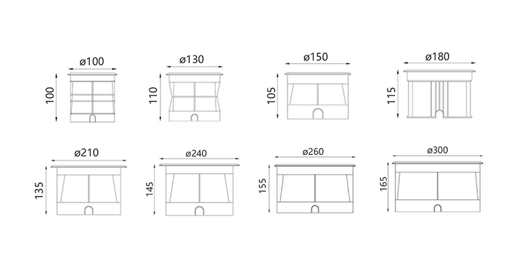 SYA-2 lámparas de piscina submarina