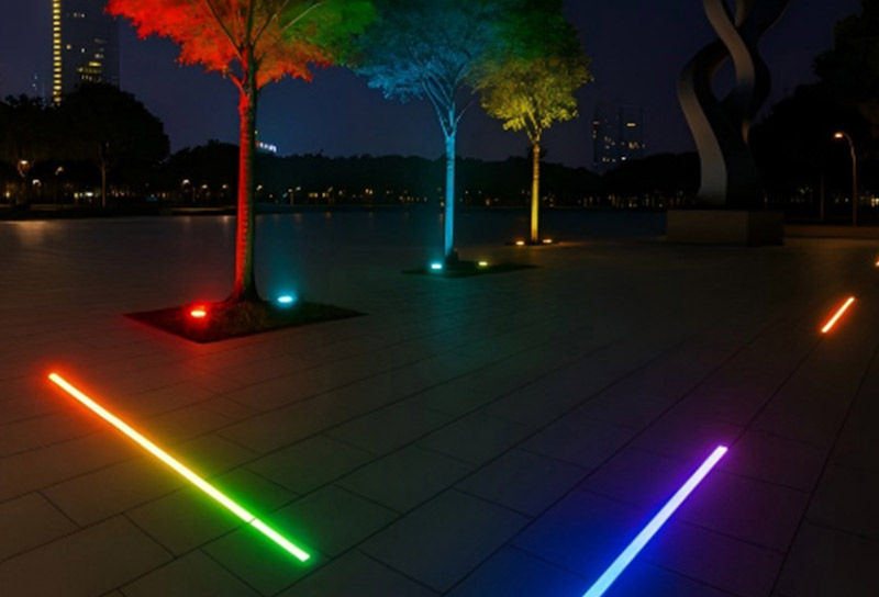 City Plaza Feature Trees & Sculptures